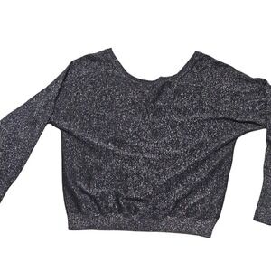 Velvet by Graham & Spencer Metallic Button-Front/Back Top Size Small